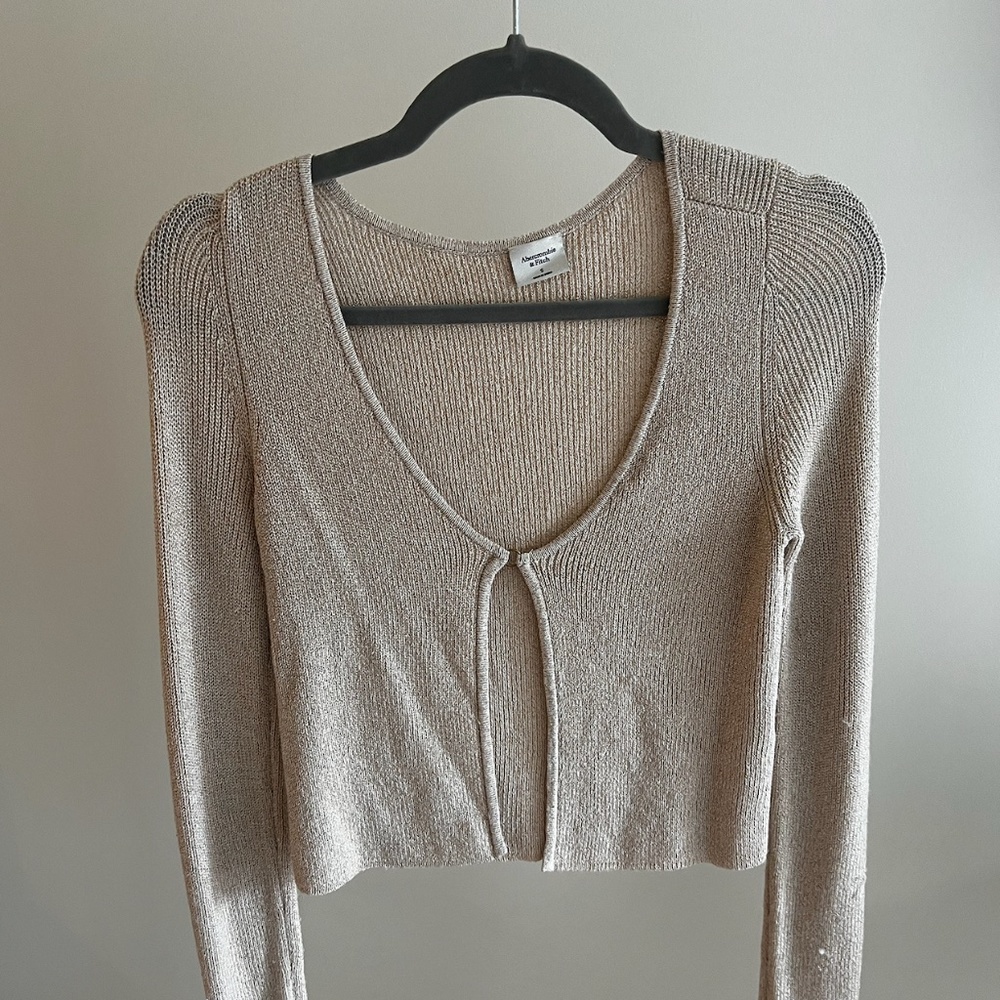 Abercrombie Lurex Sparkle Slim Cardigan